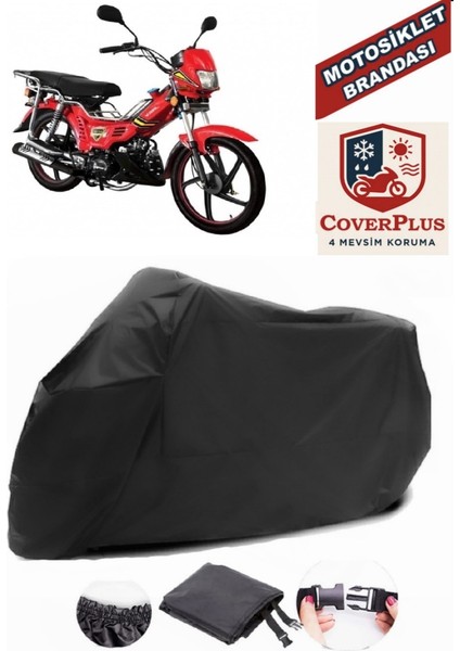 Kral Motor KR-100-B Siyah Motorsiket Brandası Motor Örtüsü Çadır Su Geçirmez Motosiklet Kılıfı Motor Brandası