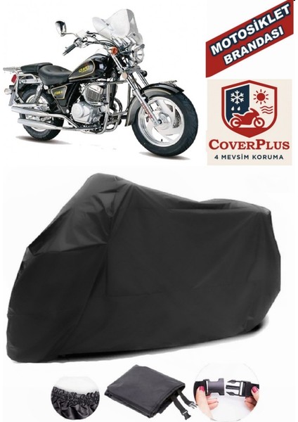 Lifan LF250-4 Siyah Motorsiket Brandası Motor Örtüsü Çadır Su Geçirmez Motosiklet Kılıfı Motor Brandası