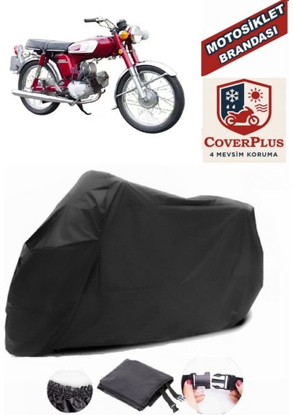 Yamaha Yb 100 Siyah Motorsiket Brandası Motor Örtüsü Çadır Su Geçirmez Motosiklet Kılıfı Motor Brandası