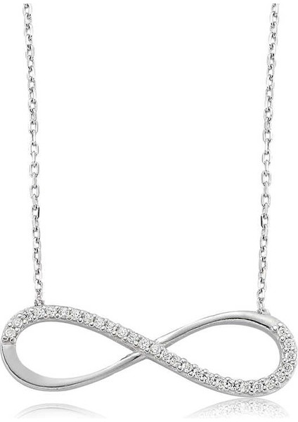 925 Ayar Gümüş Sonsuzluk Kadın Gümüş Kolye