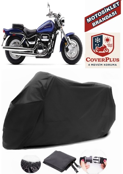 Suzuki Marauder 800 Siyah Motorsiket Brandası Motor Örtüsü Çadır Su Geçirmez Motosiklet Kılıfı Motor Brandası