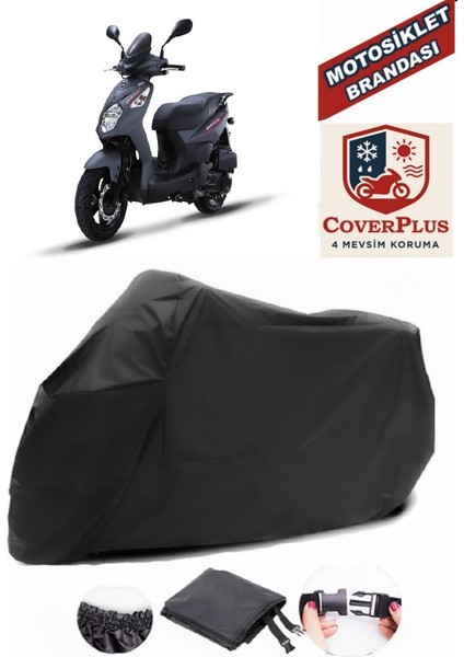 Sym Orbit Iı 125I Siyah Motorsiket Brandası Motor Örtüsü Çadır Su Geçirmez Motosiklet Kılıfı Motor Brandası