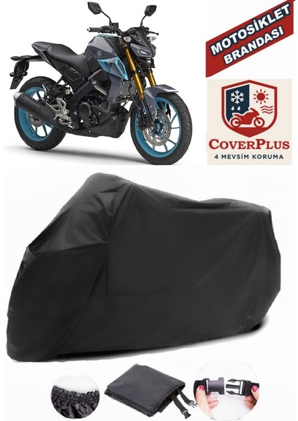 Yamaha MT-125 Siyah Motorsiket Brandası Motor Örtüsü Çadır Su Geçirmez Motosiklet Kılıfı Motor Brandası