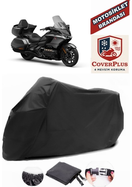 Honda Goldwing Gl 1800 Siyah Motorsiket Brandası Motor Örtüsü Çadır Su Geçirmez Motosiklet Kılıfı Motor Brandası