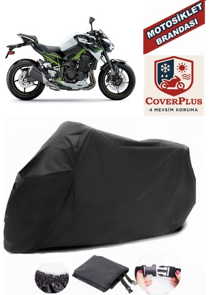 Kawasaki Z 900 Se Siyah Motorsiket Brandası Motor Örtüsü Çadır Su Geçirmez Motosiklet Kılıfı Motor Brandası