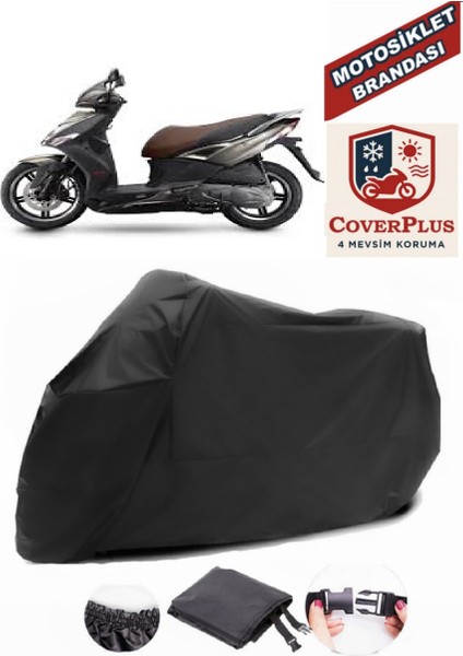 Kymco Agility City 125 Siyah Motorsiket Brandası Motor Örtüsü Çadır Su Geçirmez Motosiklet Kılıfı Motor Brandası