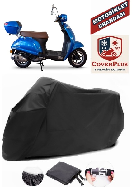 Falcon Soft 50 Siyah Motorsiket Brandası Motor Örtüsü Çadır Su Geçirmez Motosiklet Kılıfı Motor Brandası