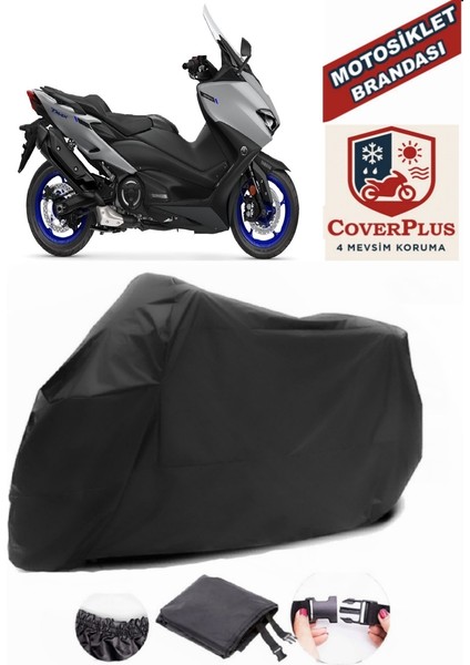 Yamaha Tmax 560 Siyah Motorsiket Brandası Motor Örtüsü Çadır Su Geçirmez Motosiklet Kılıfı Motor Brandası