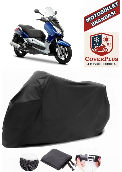 Yamaha Yp 250 R x Max Siyah Motorsiket Brandası Motor Örtüsü Çadır Su Geçirmez Motosiklet Kılıfı Motor Brandası