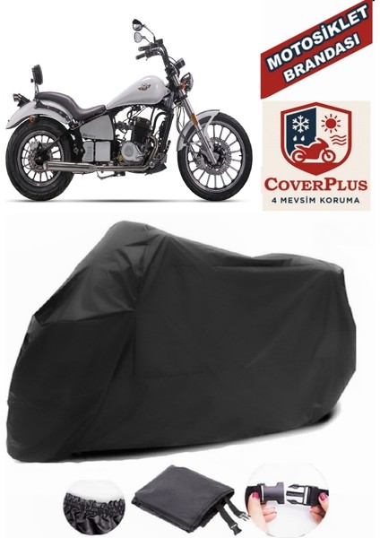 Regal Raptor Daytona 350 Siyah Motorsiket Brandası Motor Örtüsü Çadır Su Geçirmez Motosiklet Kılıfı Motor Brandası