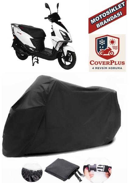 Rmg Moto Gusto Aston 125 Siyah Motorsiket Brandası Motor Örtüsü Çadır Su Geçirmez Motosiklet Kılıfı Motor Brandası