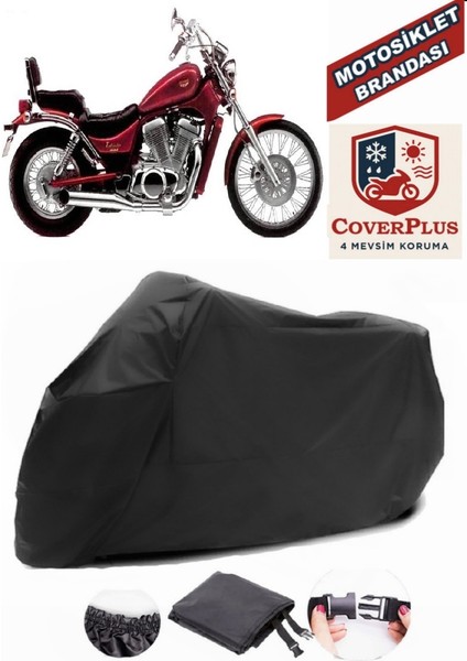 Suzuki Vs 800 Intruder Siyah Motorsiket Brandası Motor Örtüsü Çadır Su Geçirmez Motosiklet Kılıfı Motor Brandası