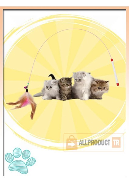 Kedi Oyun Oltası 90 cm | Renkli ve Hareketli Tasarım | Kediniz Için Fiziksel Aktivite ve Eğlence