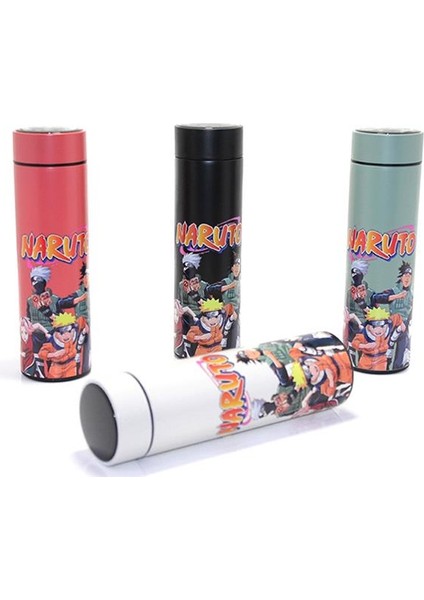 1 Adet Anime Baskılı Dijital Göstergeli Termos 500 ml