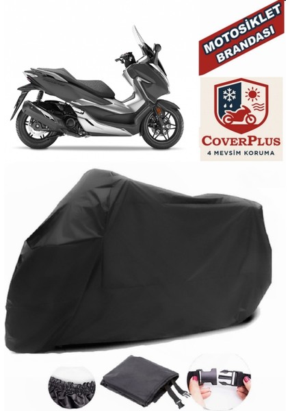 Honda NSS300 Forza Siyah Motorsiket Brandası Motor Örtüsü Çadır Su Geçirmez Motosiklet Kılıfı Motor Brandası