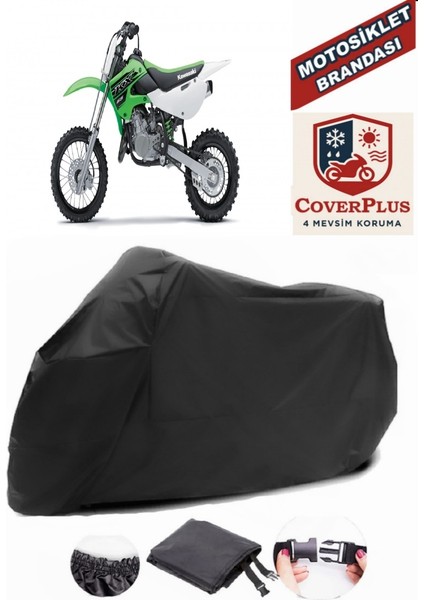 Kawasaki Kx 65 Siyah Motorsiket Brandası Motor Örtüsü Çadır Su Geçirmez Motosiklet Kılıfı Motor Brandası