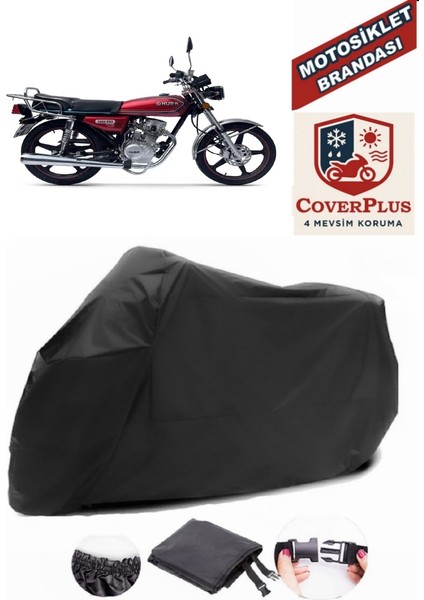 Kuba Cg 50 Siyah Motorsiket Brandası Motor Örtüsü Çadır Su Geçirmez Motosiklet Kılıfı Motor Brandası