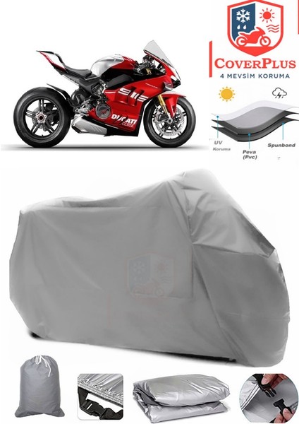 Ducati Panigale V4 Gri Motorsiket Brandası Motor Örtüsü Çadır Su Geçirmez Motosiklet Kılıfı Motor Brandası