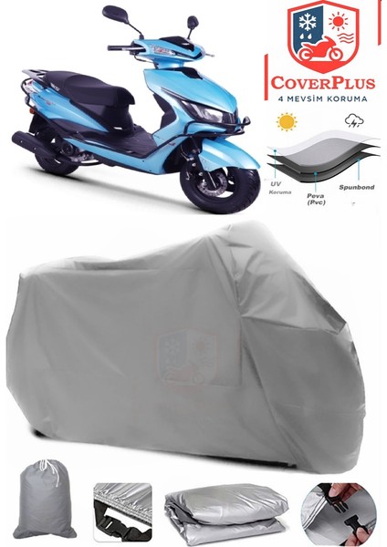 Rks Blazer 50 Xr Gri Motorsiket Brandası Motor Örtüsü Çadır Su Geçirmez Motosiklet Kılıfı Motor Brandası