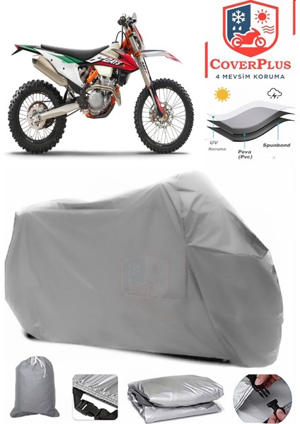 Ktm 250 Exc Six Days Gri Motorsiket Brandası Motor Örtüsü Çadır Su Geçirmez Motosiklet Kılıfı Motor Brandası