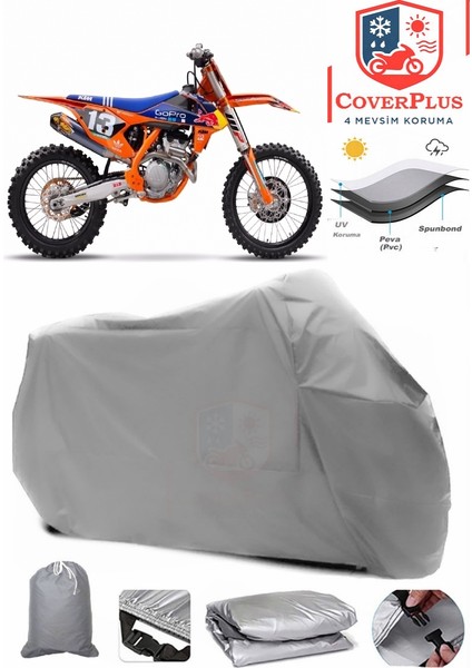 Ktm 250 Sxf Gri Motorsiket Brandası Motor Örtüsü Çadır Su Geçirmez Motosiklet Kılıfı Motor Brandası
