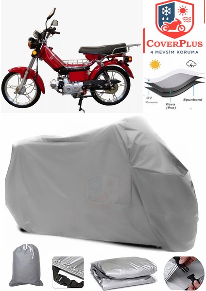 Bisan Spor 103 Gri Motorsiket Brandası Motor Örtüsü Çadır Su Geçirmez Motosiklet Kılıfı Motor Brandası