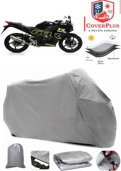 Honda Cbr 125 R Gri Motorsiket Brandası Motor Örtüsü Çadır Su Geçirmez Motosiklet Kılıfı Motor Brandası