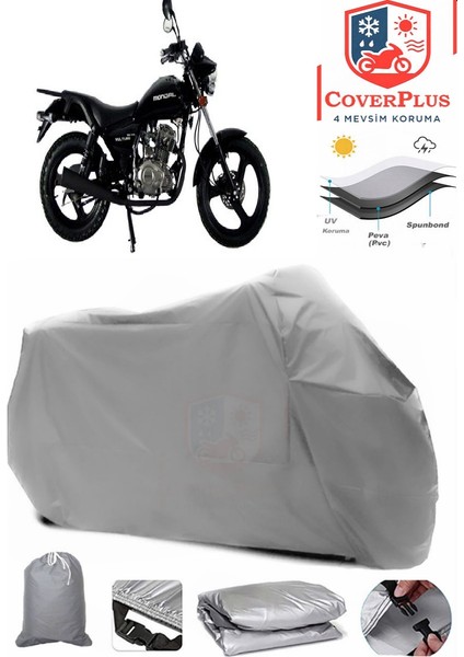 Mondial 150 Mr Gri Motorsiket Brandası Motor Örtüsü Çadır Su Geçirmez Motosiklet Kılıfı Motor Brandası