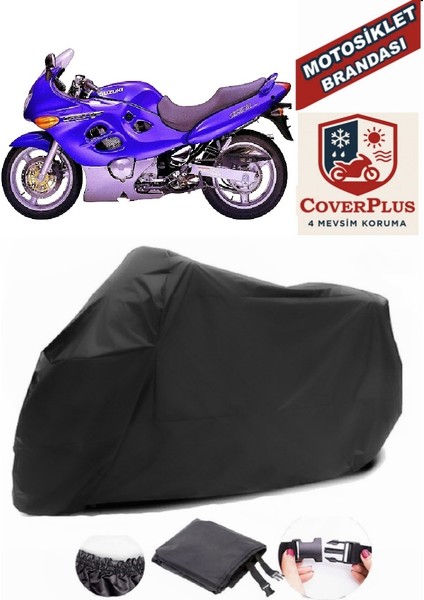 Suzuki Gsx 600 F Siyah Motorsiket Brandası Motor Örtüsü Çadır Su Geçirmez Motosiklet Kılıfı Motor Brandası