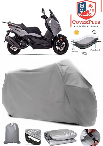 Regal Raptor MAX125 Gri Motorsiket Brandası Motor Örtüsü Çadır Su Geçirmez Motosiklet Kılıfı Motor Brandası