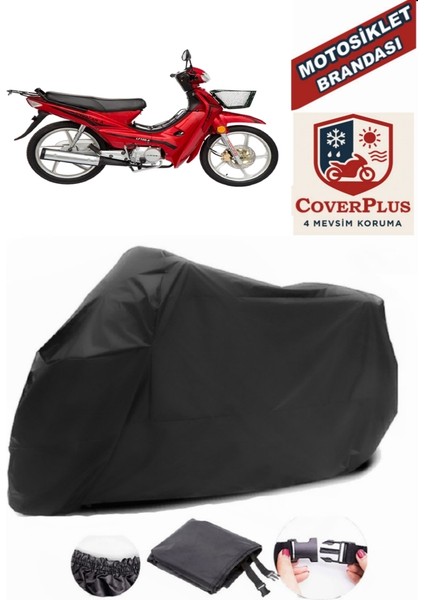 Lifan LF125-26H Siyah Motorsiket Brandası Motor Örtüsü Çadır Su Geçirmez Motosiklet Kılıfı Motor Brandası