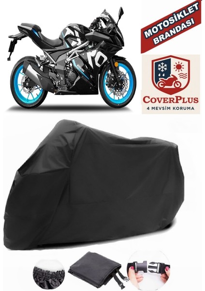 Yuki YK250 Siyah Motorsiket Brandası Motor Örtüsü Çadır Su Geçirmez Motosiklet Kılıfı Motor Brandası