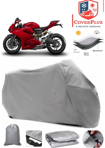 Ducati Panigale 899 Gri Motorsiket Brandası Motor Örtüsü Çadır Su Geçirmez Motosiklet Kılıfı Motor Brandası