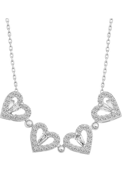 925 Ayar Gümüş Kalpli Açılabilen Yonca Kadın Gümüş Kolye fiyatları