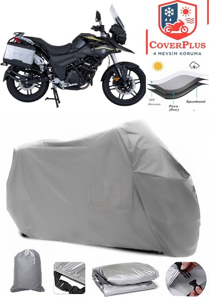 Mondial RX3I Evo Gri Motorsiket Brandası Motor Örtüsü Çadır Su Geçirmez Motosiklet Kılıfı Motor Brandası