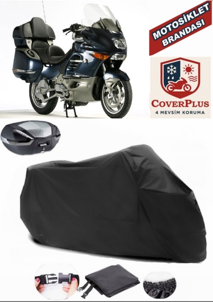 Bmw K 1200 Lt Siyah Arka Çanta Uyumlu Motorsiket Brandası Motor Örtüsü Çadır Su Geçirmez Motosiklet Kılıfı Motor Brandası