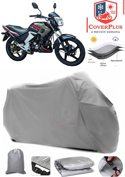 Lifan LF200-16C Gri Motorsiket Brandası Motor Örtüsü Çadır Su Geçirmez Motosiklet Kılıfı Motor Brandası