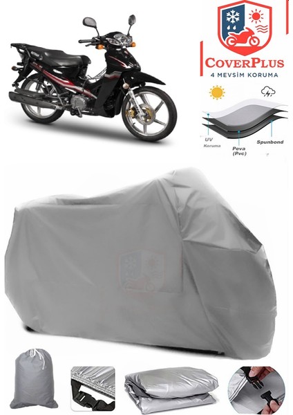 Motoran Torro Lx 100 Gri Motorsiket Brandası Motor Örtüsü Çadır Su Geçirmez Motosiklet Kılıfı Motor Brandası