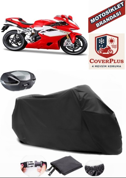 Mv Agusta F4 Siyah Arka Çanta Uyumlu Motorsiket Brandası Motor Örtüsü Çadır Su Geçirmez Motosiklet Kılıfı Motor Brandası