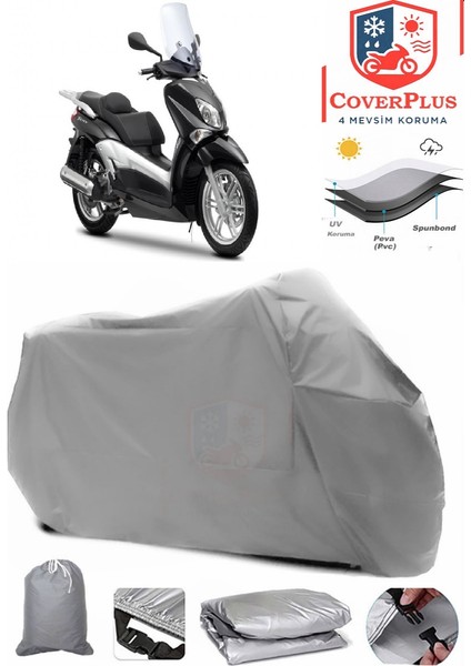 Yamaha X-City 250 Gri Motorsiket Brandası Motor Örtüsü Çadır Su Geçirmez Motosiklet Kılıfı Motor Brandası