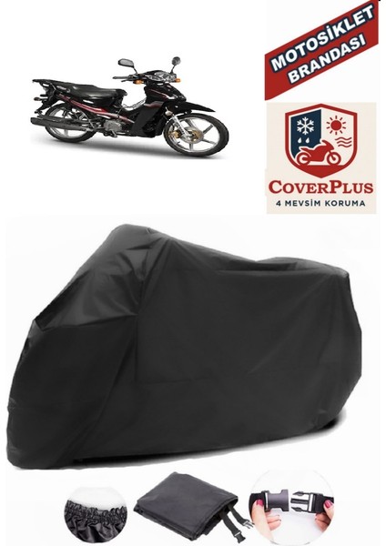 Motoran Wind 125 Siyah Motorsiket Brandası Motor Örtüsü Çadır Su Geçirmez Motosiklet Kılıfı Motor Brandası
