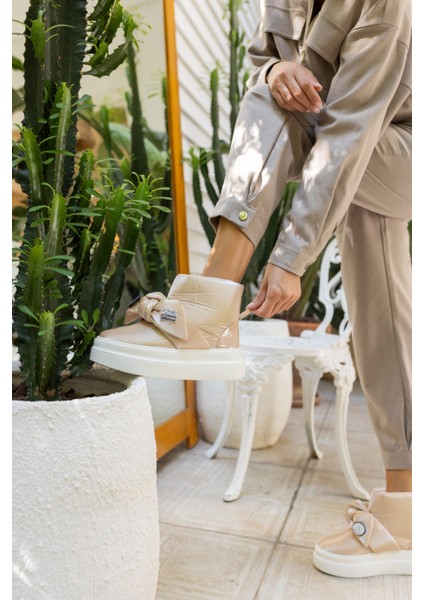 Jelle Kadın Bej Parasut Malzeme Eva Taban Fiyonklu Bot fiyatları