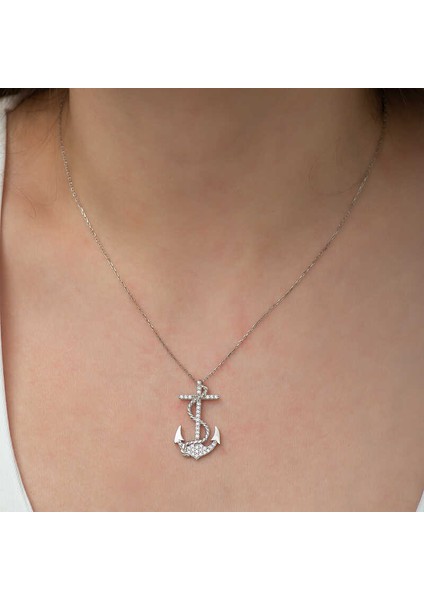 925 Ayar Gümüş Deniz Çapası Kadın Gümüş Kolye fiyatları