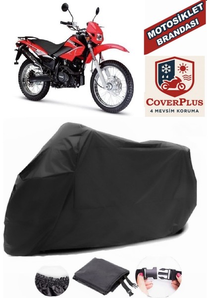 Kanuni Cross 250 Siyah Motorsiket Brandası Motor Örtüsü Çadır Su Geçirmez Motosiklet Kılıfı Motor Brandası