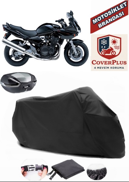 Suzuki Gsf 1200 Bandit S Siyah Arka Çanta Uyumlu Motorsiket Brandası Motor Örtüsü Çadır Su Geçirmez Motosiklet Kılıfı Motor Brandası