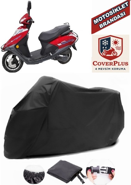 Kral Motor Spica 100 Siyah Motorsiket Brandası Motor Örtüsü Çadır Su Geçirmez Motosiklet Kılıfı Motor Brandası