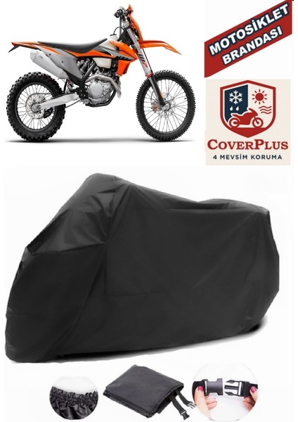 Ktm 450 Exc Siyah Motorsiket Brandası Motor Örtüsü Çadır Su Geçirmez Motosiklet Kılıfı Motor Brandası