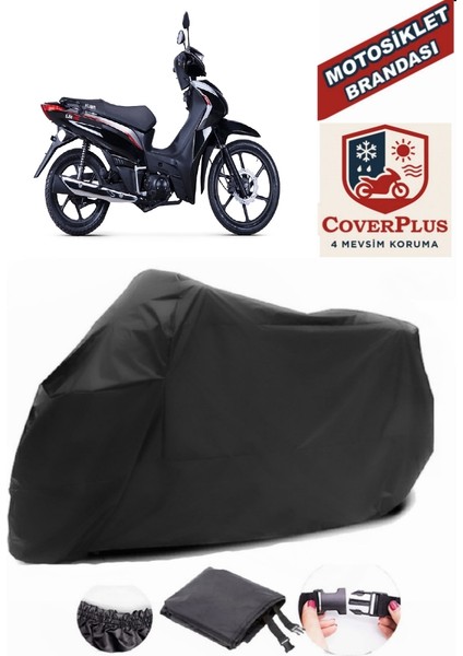 Kuba SJ50 Pro Siyah Motorsiket Brandası Motor Örtüsü Çadır Su Geçirmez Motosiklet Kılıfı Motor Brandası