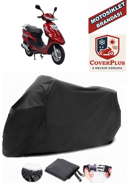 Mondial 125 Rt Siyah Motorsiket Brandası Motor Örtüsü Çadır Su Geçirmez Motosiklet Kılıfı Motor Brandası