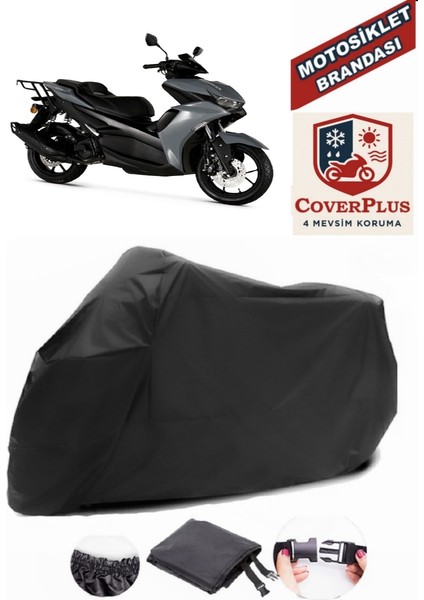 Rks Arome 125 Siyah Motorsiket Brandası Motor Örtüsü Çadır Su Geçirmez Motosiklet Kılıfı Motor Brandası